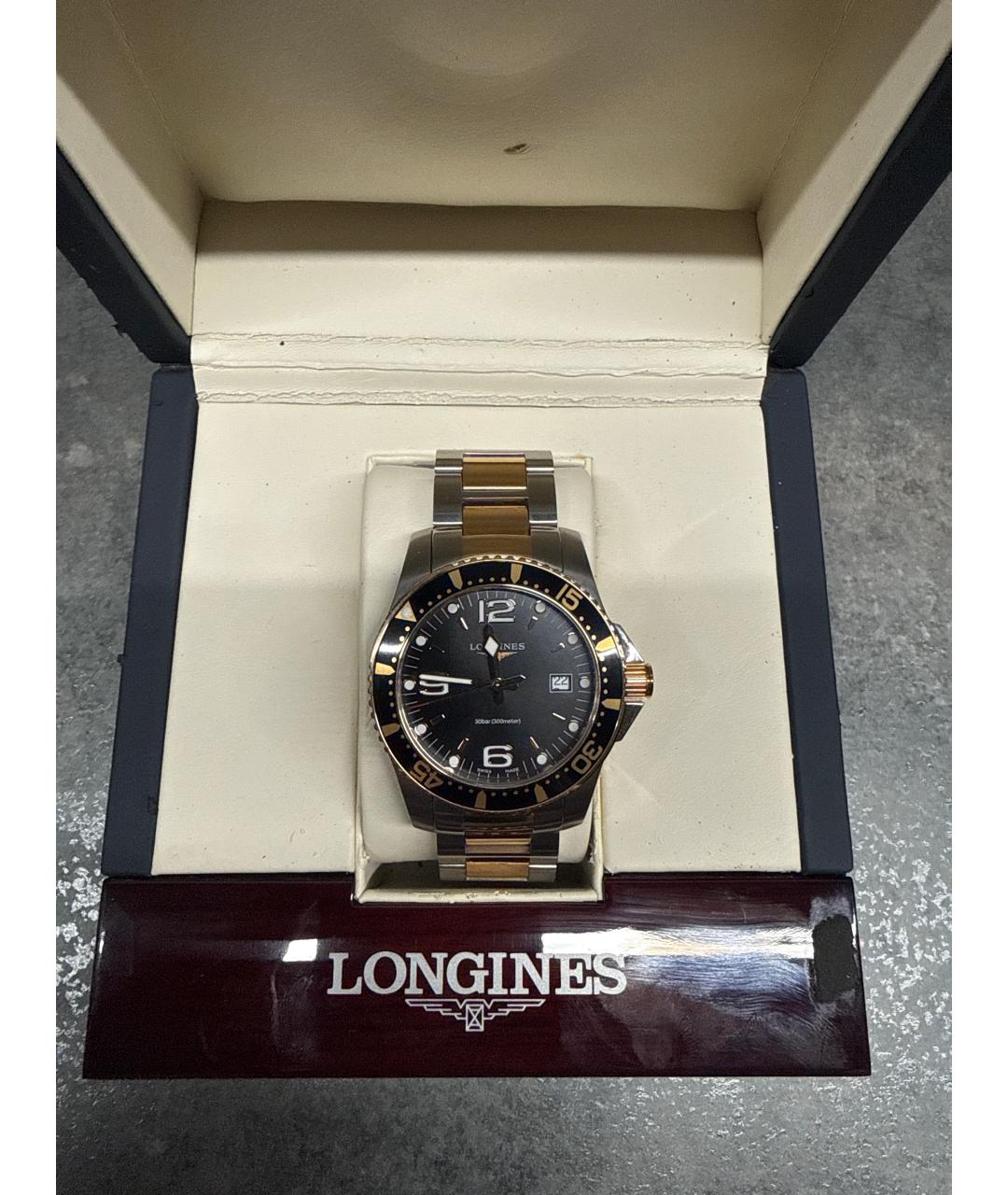 LONGINES Золотые стальные часы, фото 5