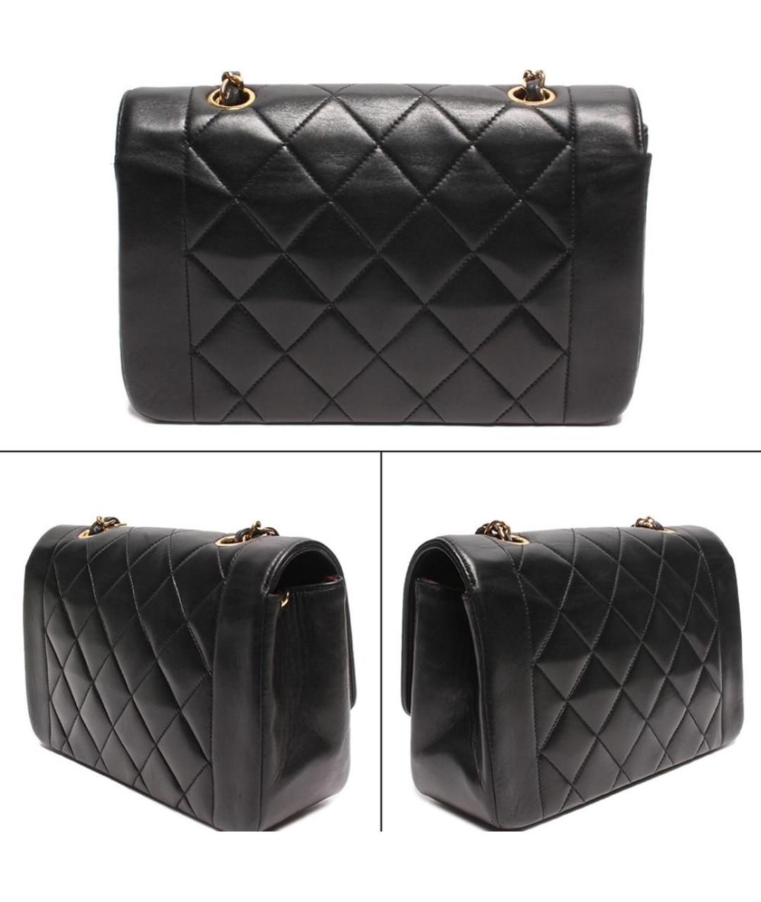 CHANEL Черная кожаная сумка через плечо, фото 2