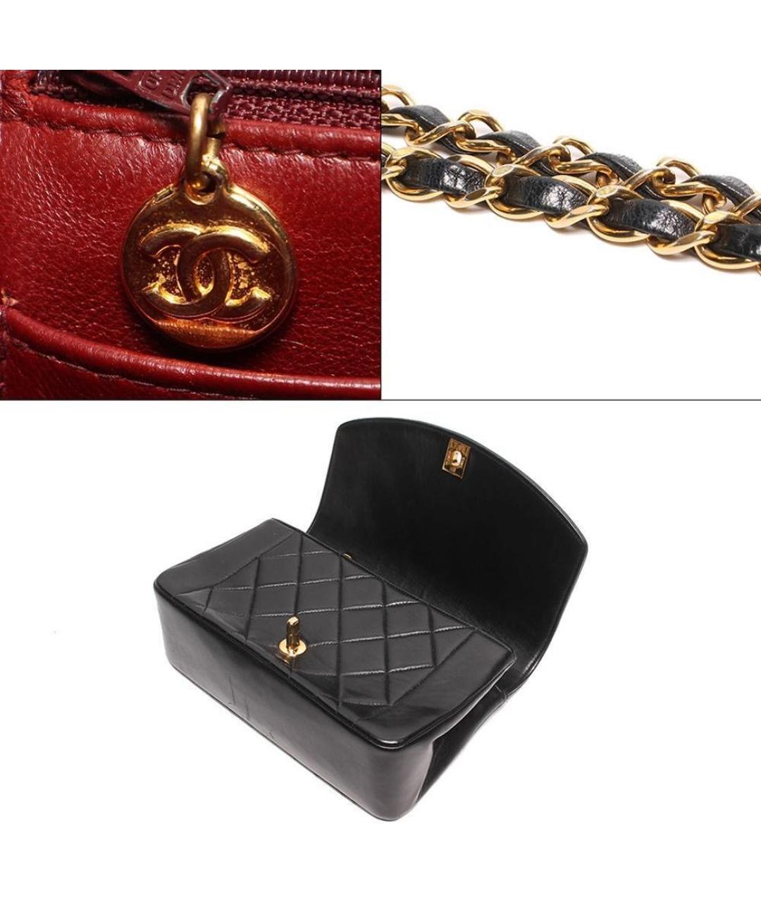 CHANEL Черная кожаная сумка через плечо, фото 5