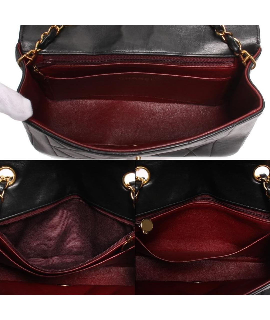 CHANEL Черная кожаная сумка через плечо, фото 3