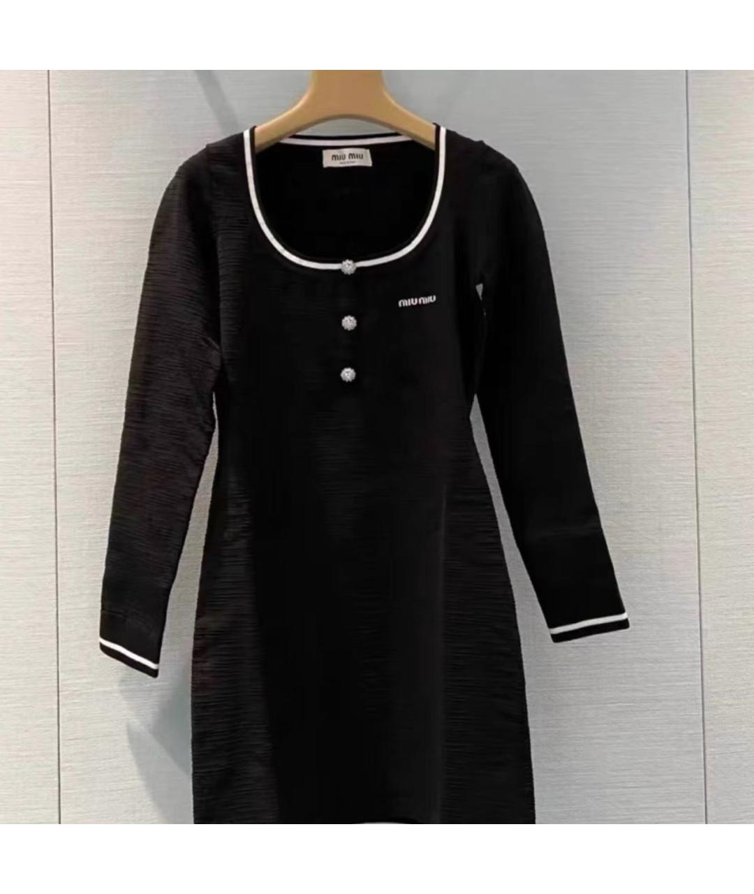 MIU MIU Черное повседневное платье, фото 3