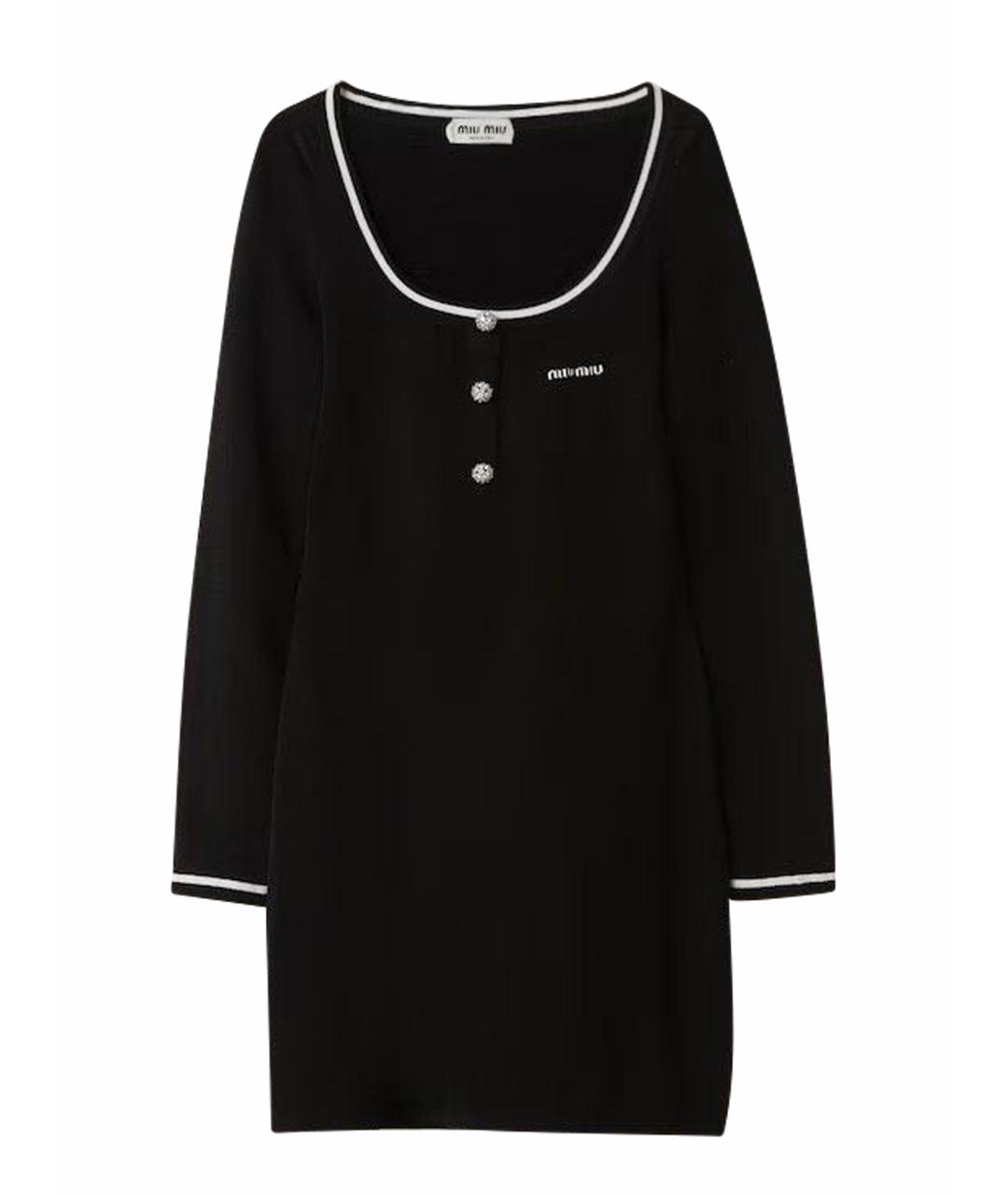MIU MIU Черное повседневное платье, фото 1