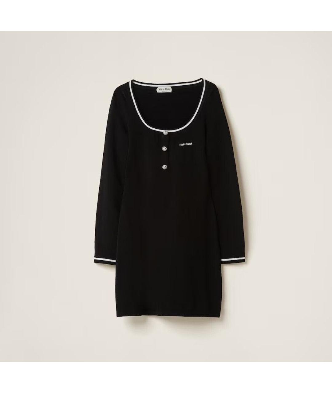 MIU MIU Черное повседневное платье, фото 5