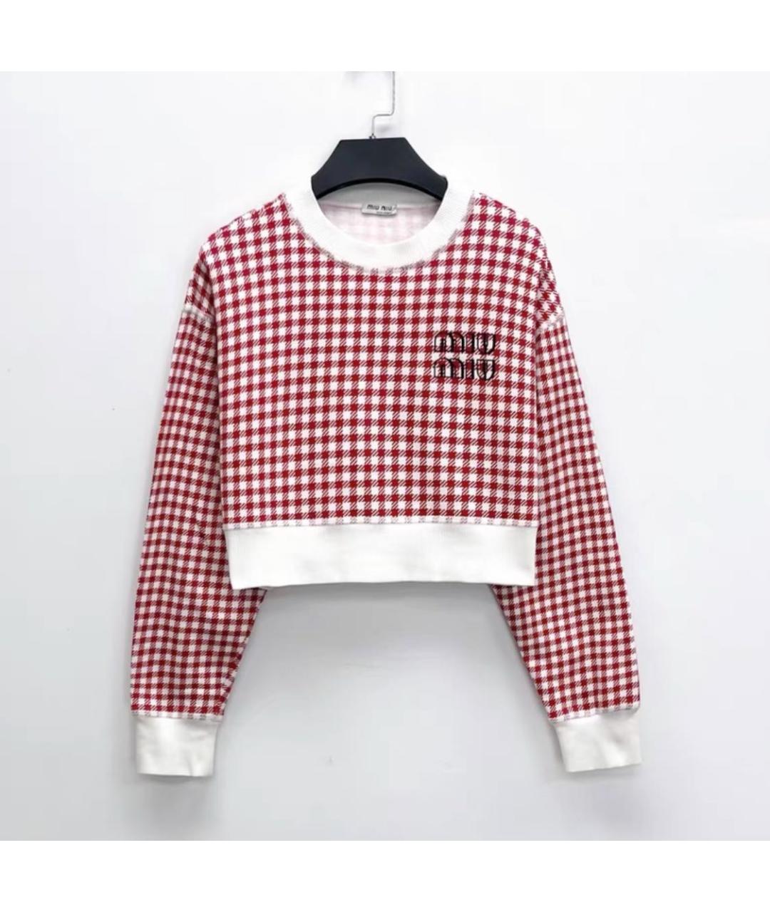 MIU MIU Красный хлопковый джемпер / свитер, фото 2