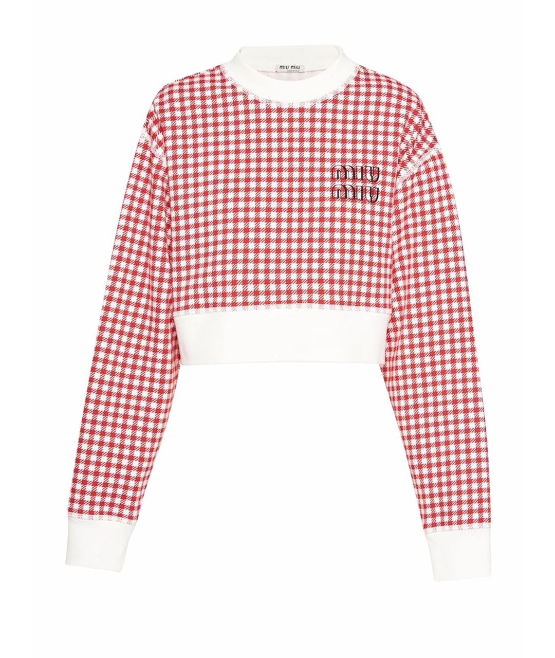 MIU MIU Красный хлопковый джемпер / свитер, фото 8