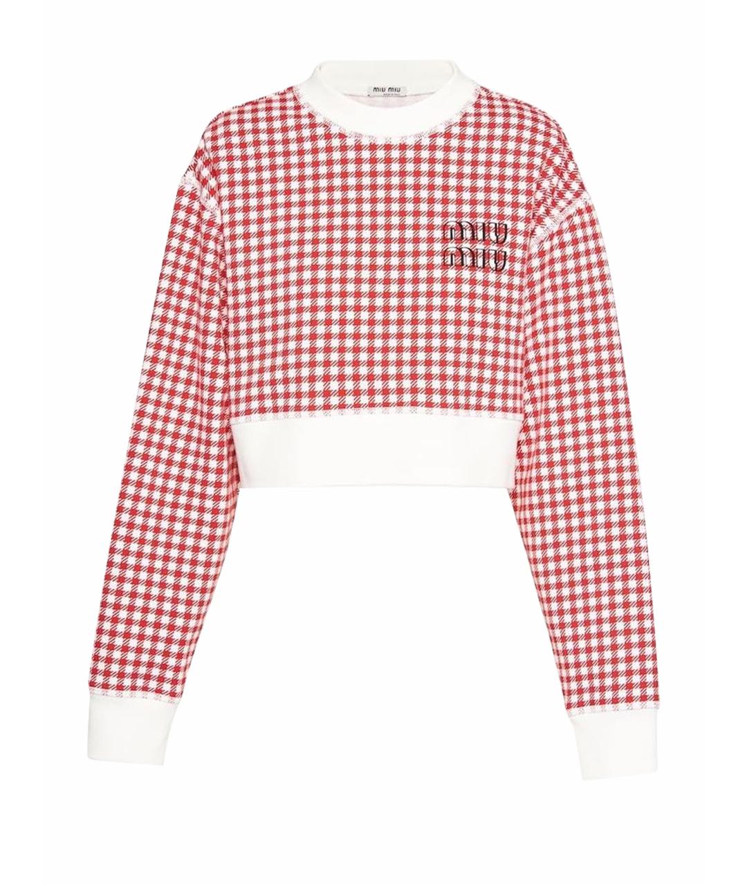 MIU MIU Красный хлопковый джемпер / свитер, фото 1