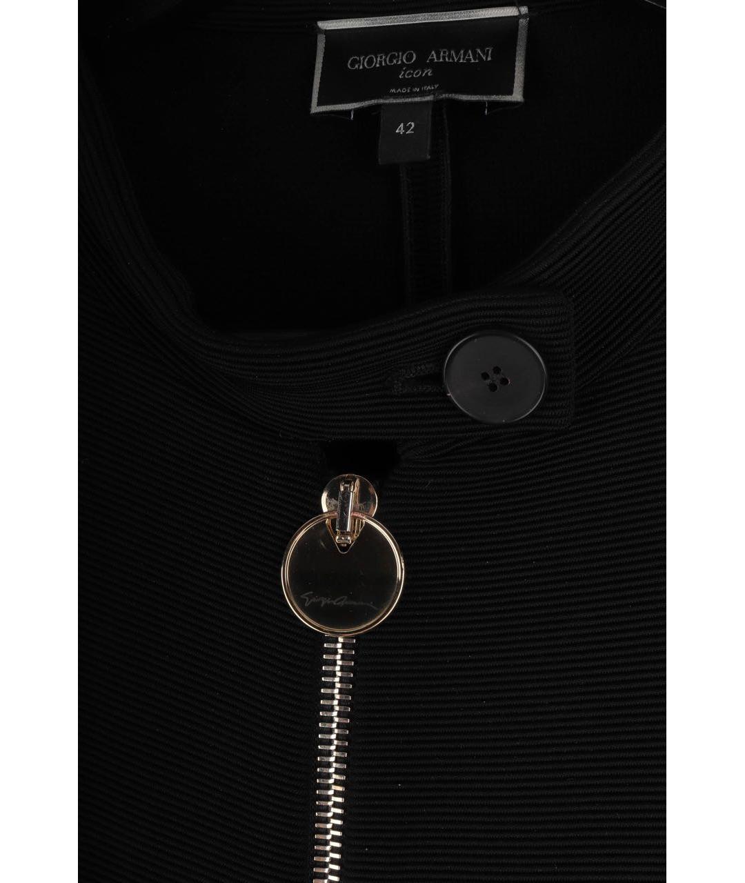 GIORGIO ARMANI Черный вискозный кардиган, фото 3