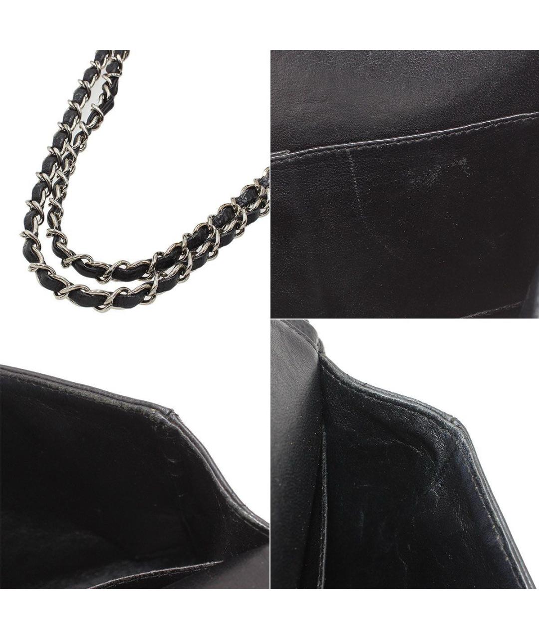 CHANEL Черная кожаная сумка через плечо, фото 7