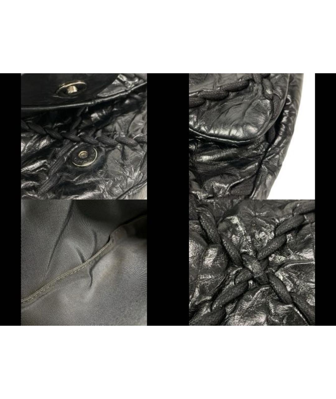 CHANEL Черная кожаная сумка через плечо, фото 7