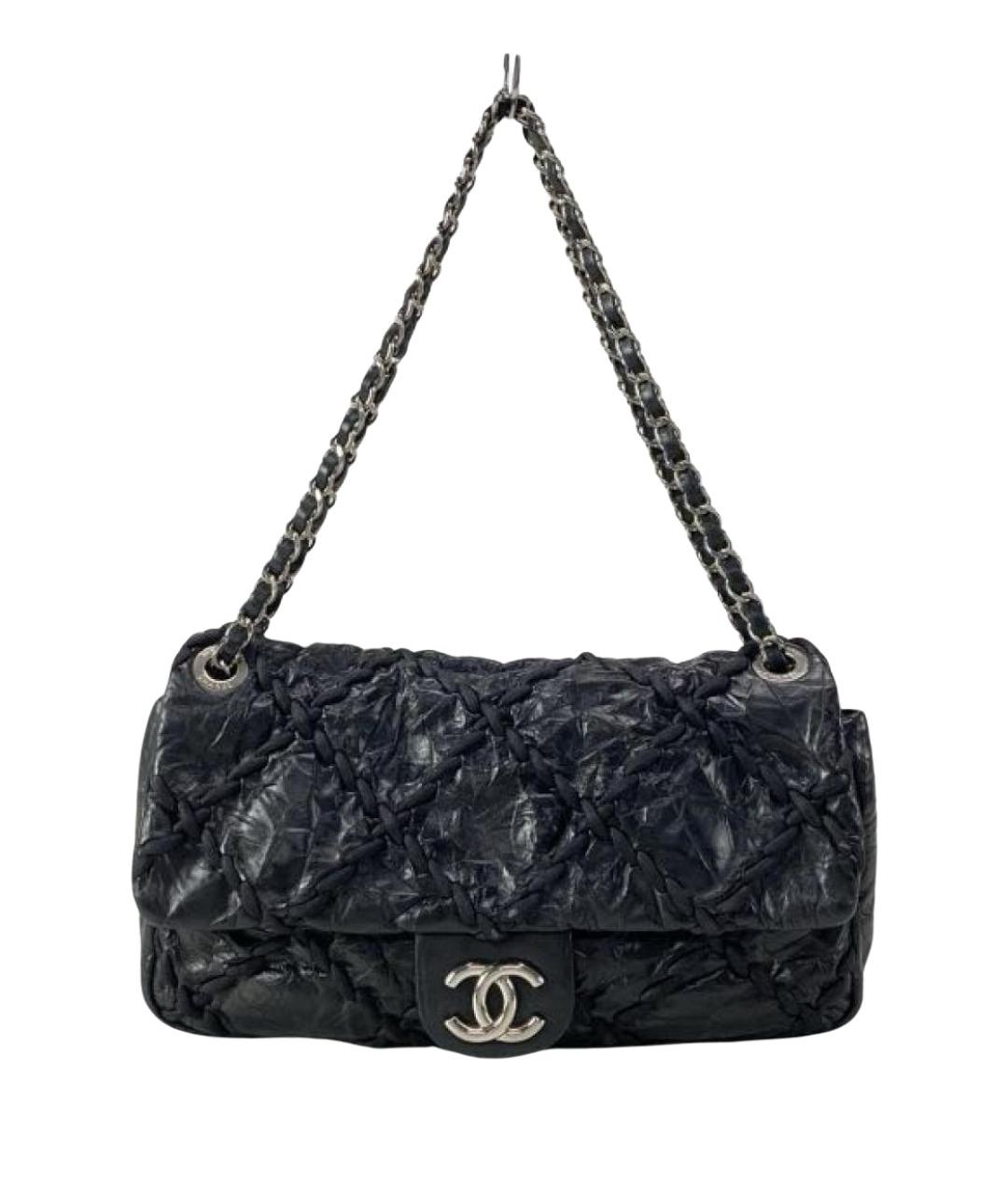 CHANEL Черная кожаная сумка через плечо, фото 10