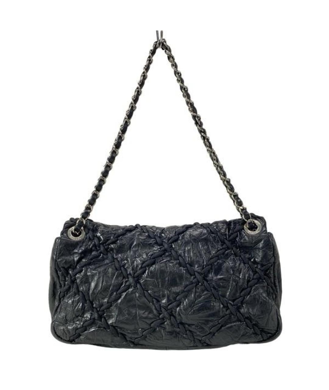 CHANEL Черная кожаная сумка через плечо, фото 3