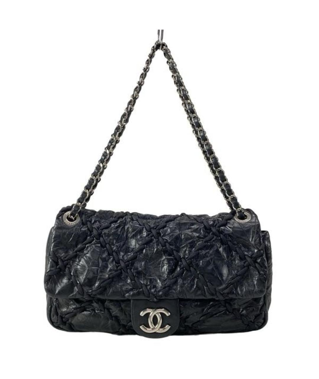 CHANEL Черная кожаная сумка через плечо, фото 9