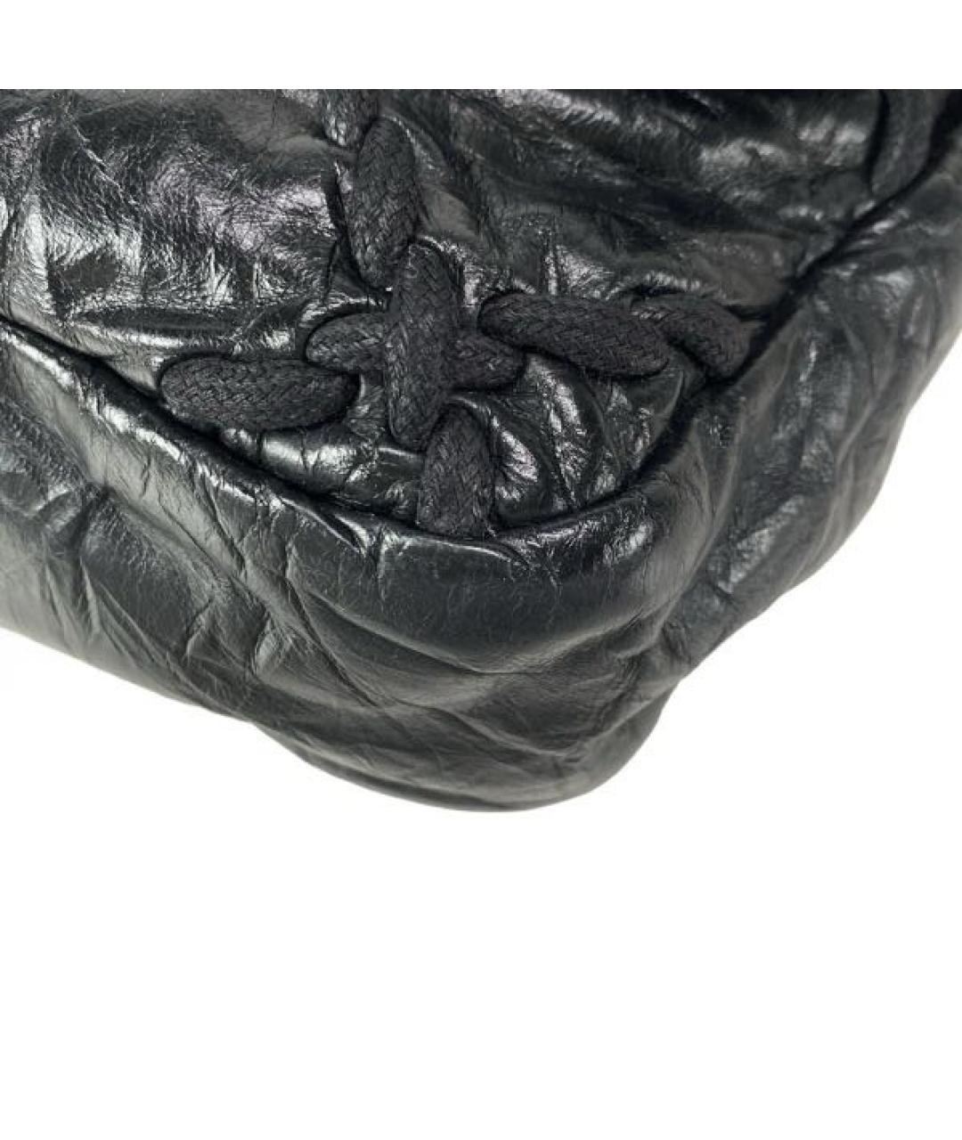 CHANEL Черная кожаная сумка через плечо, фото 6