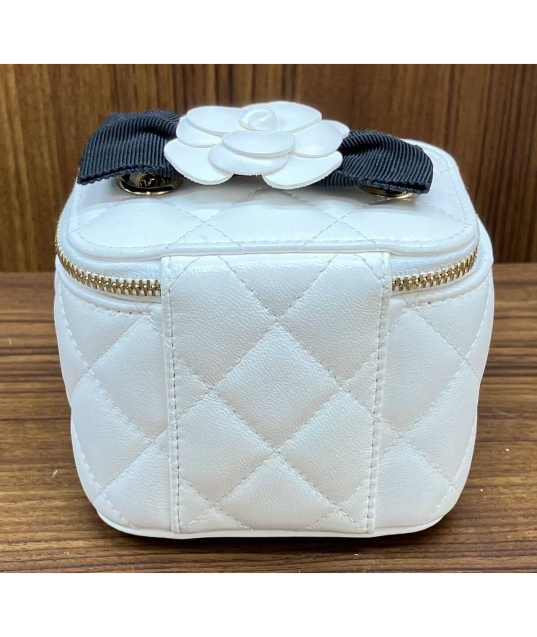 CHANEL Белая кожаная сумка через плечо, фото 2