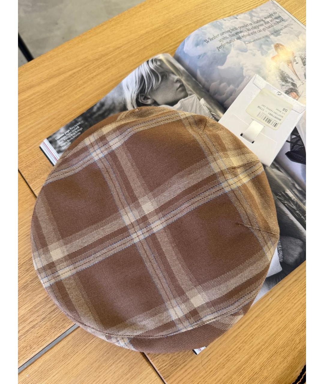 CHRISTIAN DIOR Коричневая шерстяная кепка, фото 4