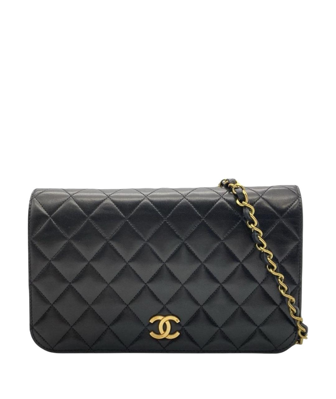 CHANEL Черная кожаная сумка через плечо, фото 1