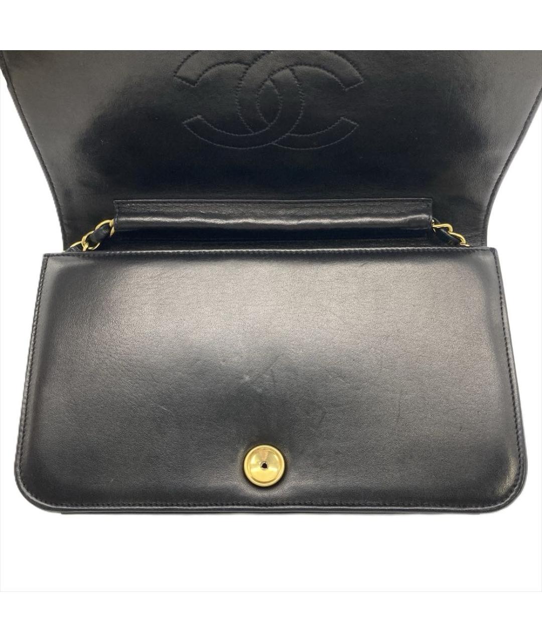 CHANEL Черная кожаная сумка через плечо, фото 4
