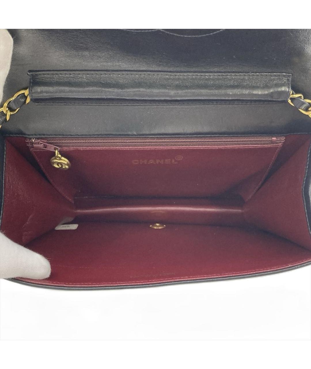 CHANEL Черная кожаная сумка через плечо, фото 3