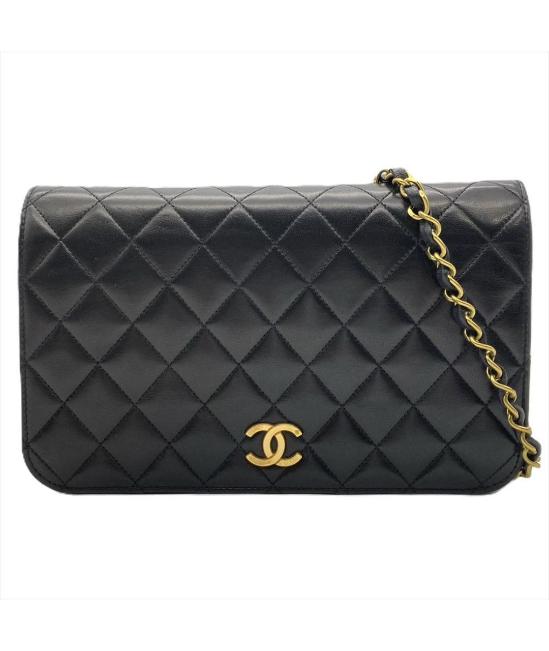 CHANEL Черная кожаная сумка через плечо, фото 7