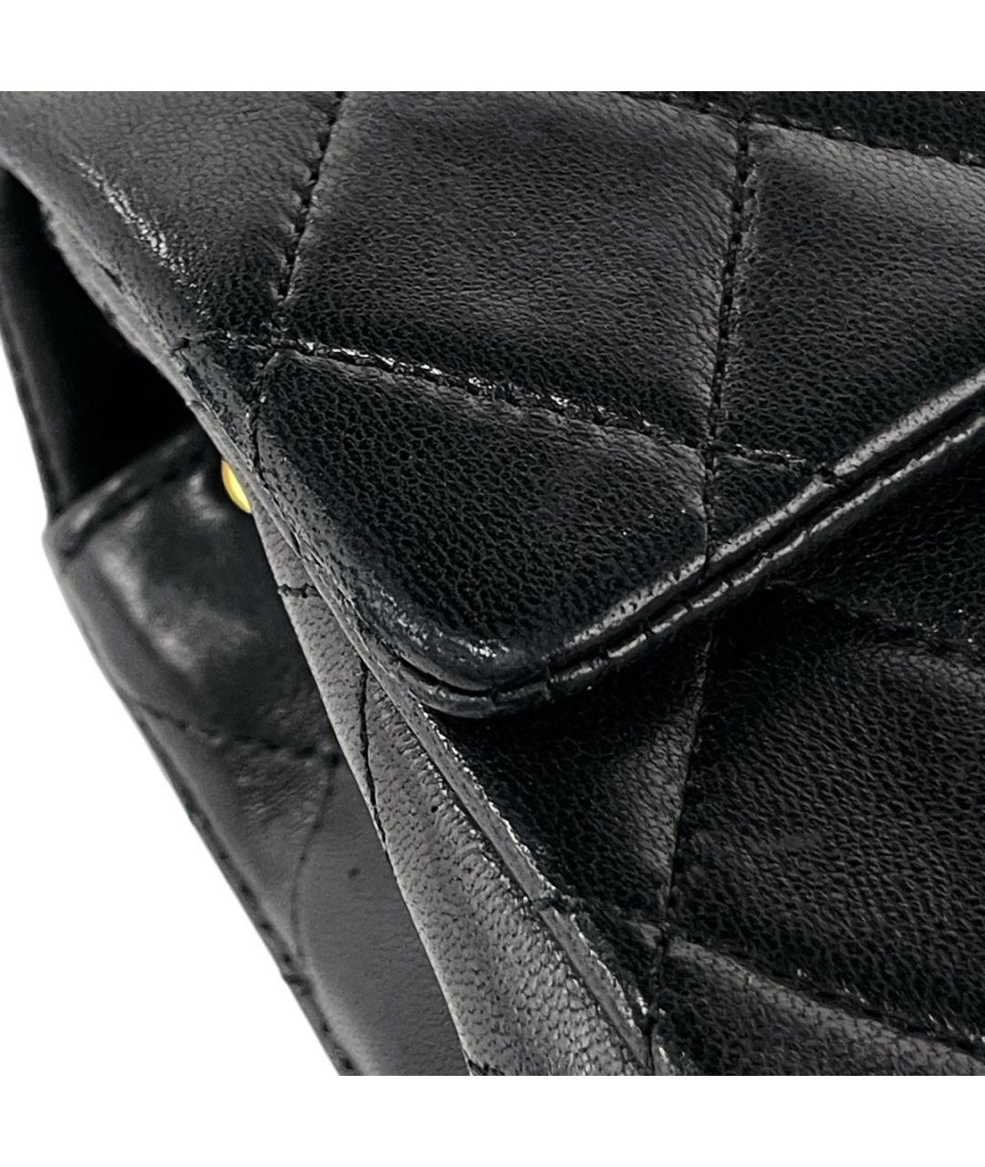 CHANEL Черная кожаная сумка через плечо, фото 7