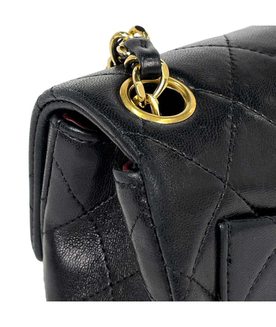 CHANEL Черная кожаная сумка через плечо, фото 8