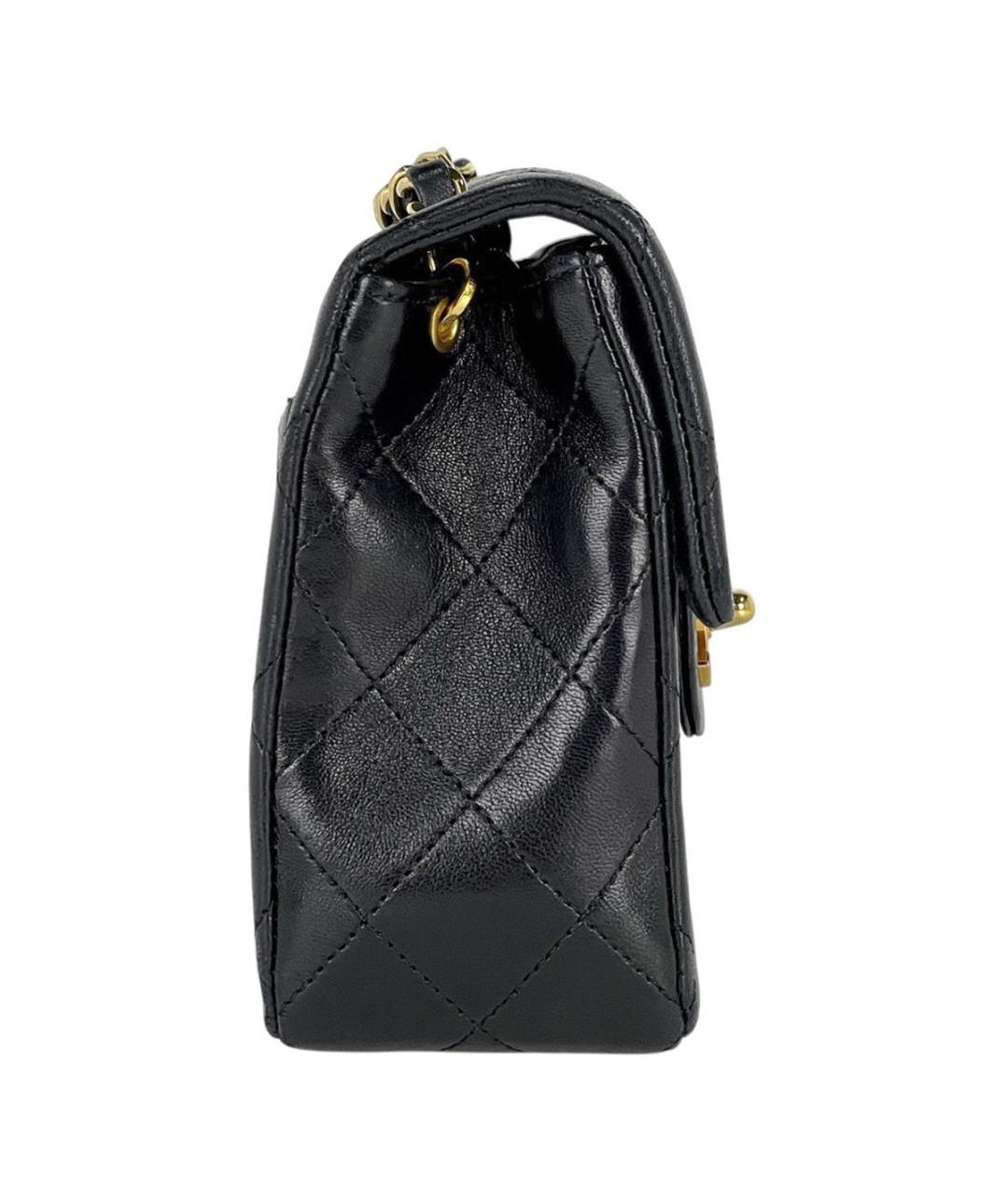 CHANEL Черная кожаная сумка через плечо, фото 4