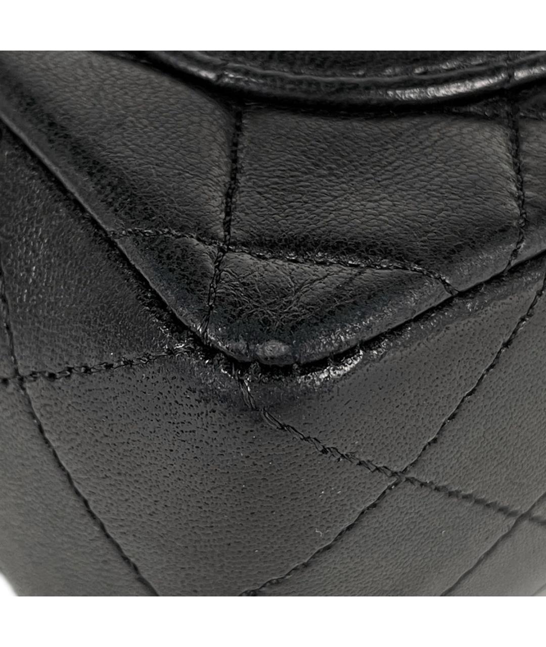 CHANEL Черная кожаная сумка через плечо, фото 6