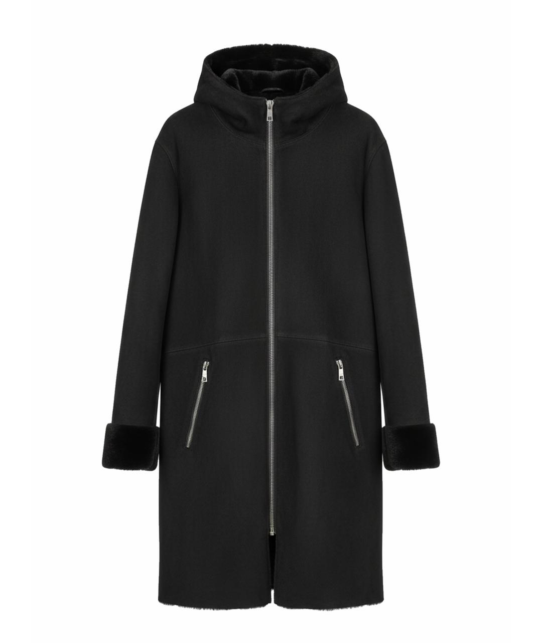 GIORGIO BRATO Черная замшевая дубленка/шуба, фото 1