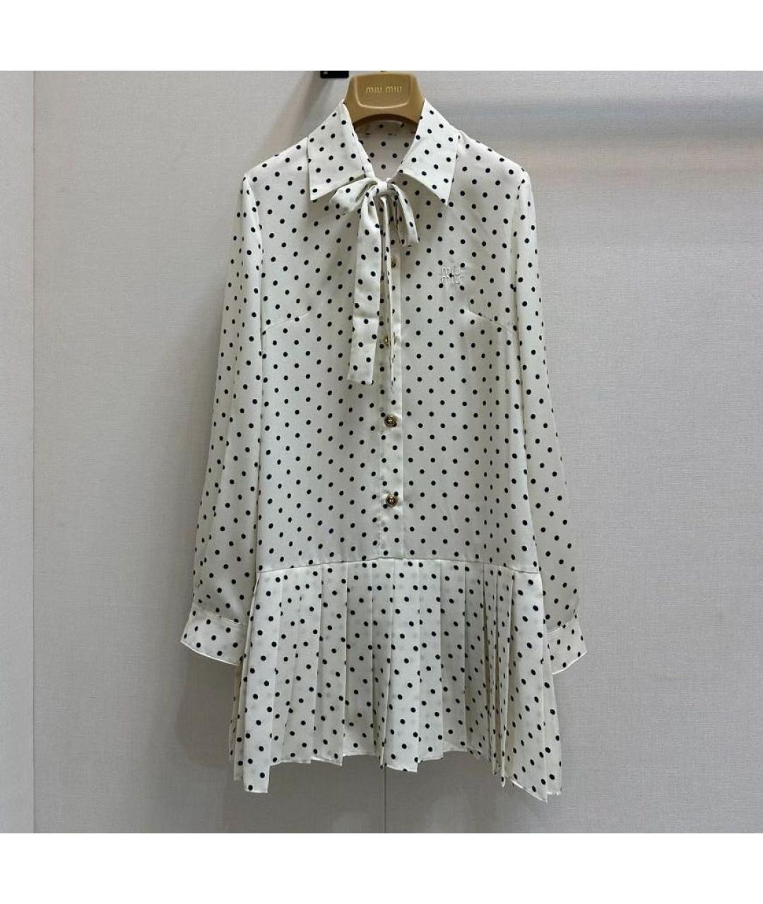 MIU MIU Белое повседневное платье, фото 9