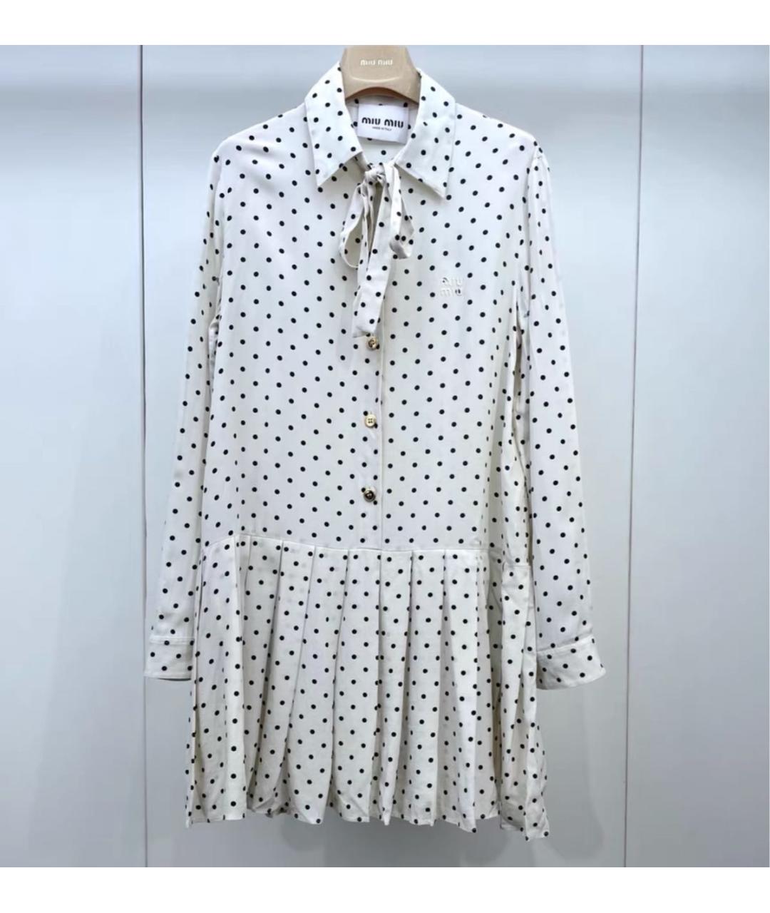 MIU MIU Белое повседневное платье, фото 2