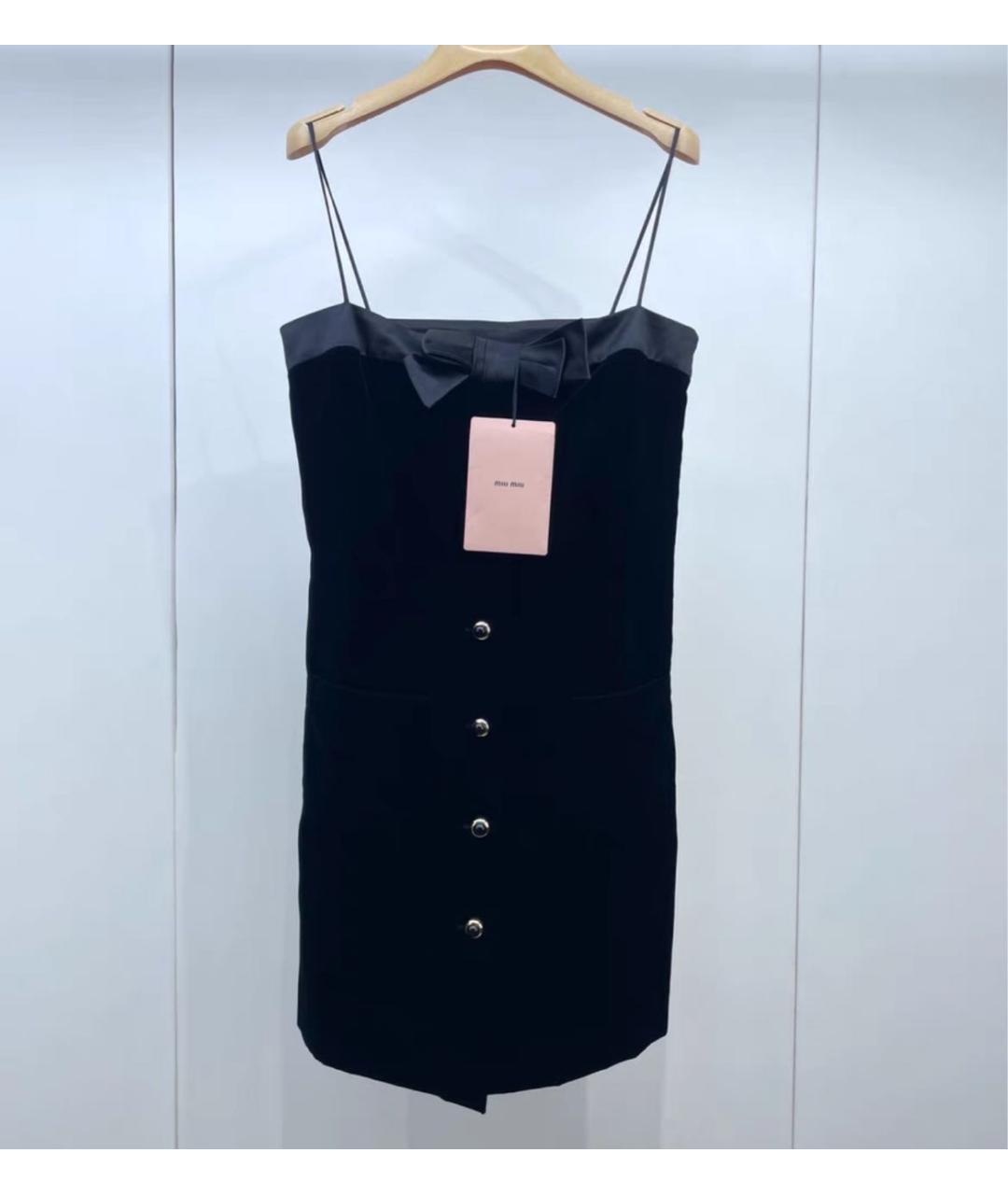 MIU MIU Черное бархатное вечернее платье, фото 4