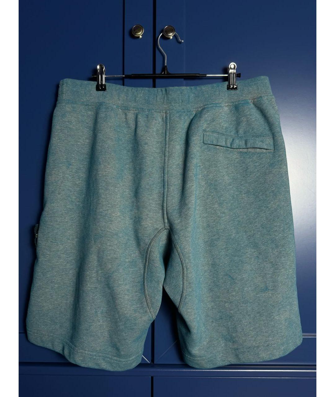 STONE ISLAND Голубые хлопковые шорты, фото 2