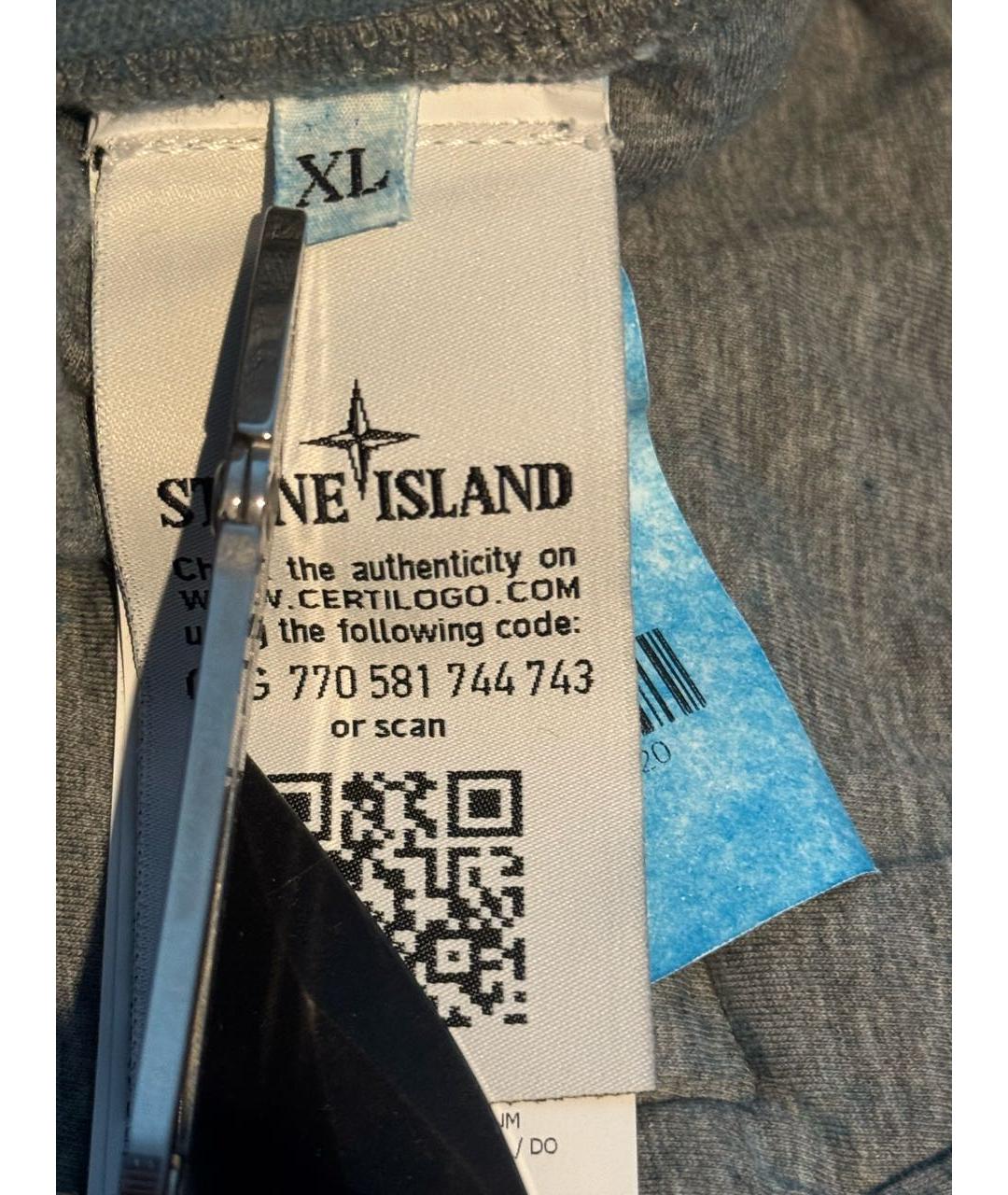 STONE ISLAND Голубые хлопковые шорты, фото 6