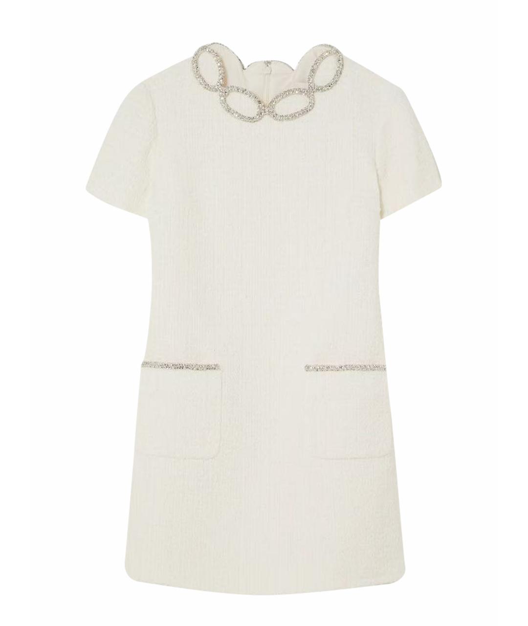 VALENTINO Белое твидовое вечернее платье, фото 1