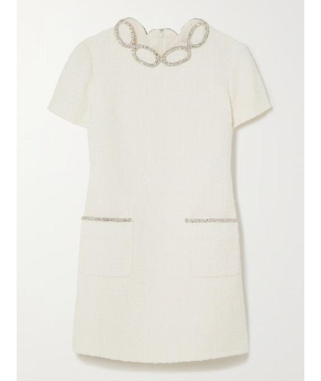 VALENTINO Белое твидовое вечернее платье, фото 9