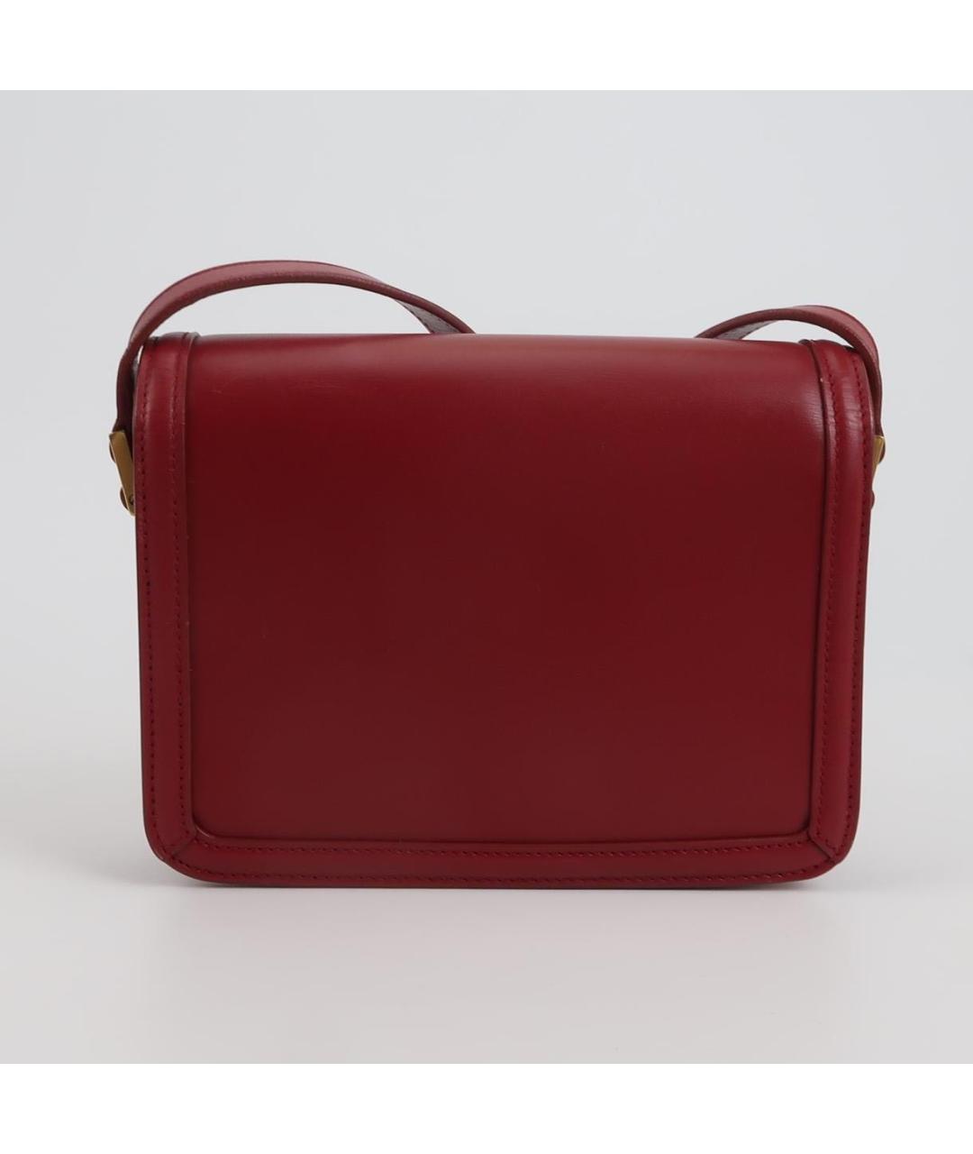 SAINT LAURENT Красная кожаная сумка через плечо, фото 4