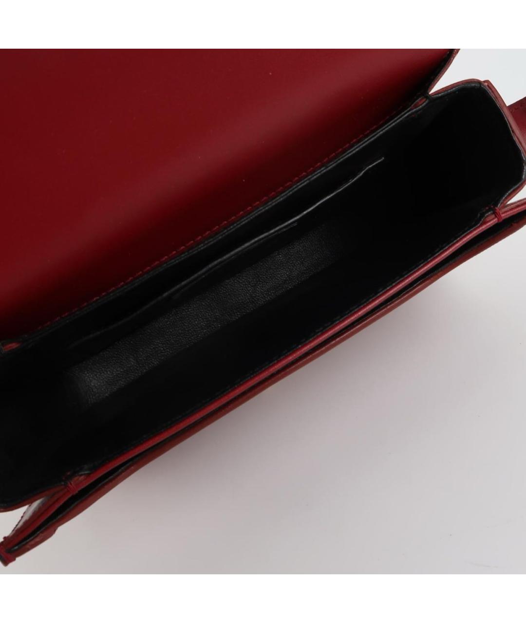 SAINT LAURENT Красная кожаная сумка через плечо, фото 7