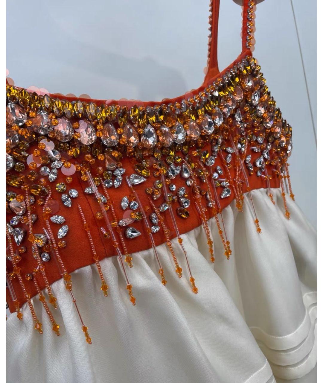 MIU MIU Оранжевое вечернее платье, фото 4