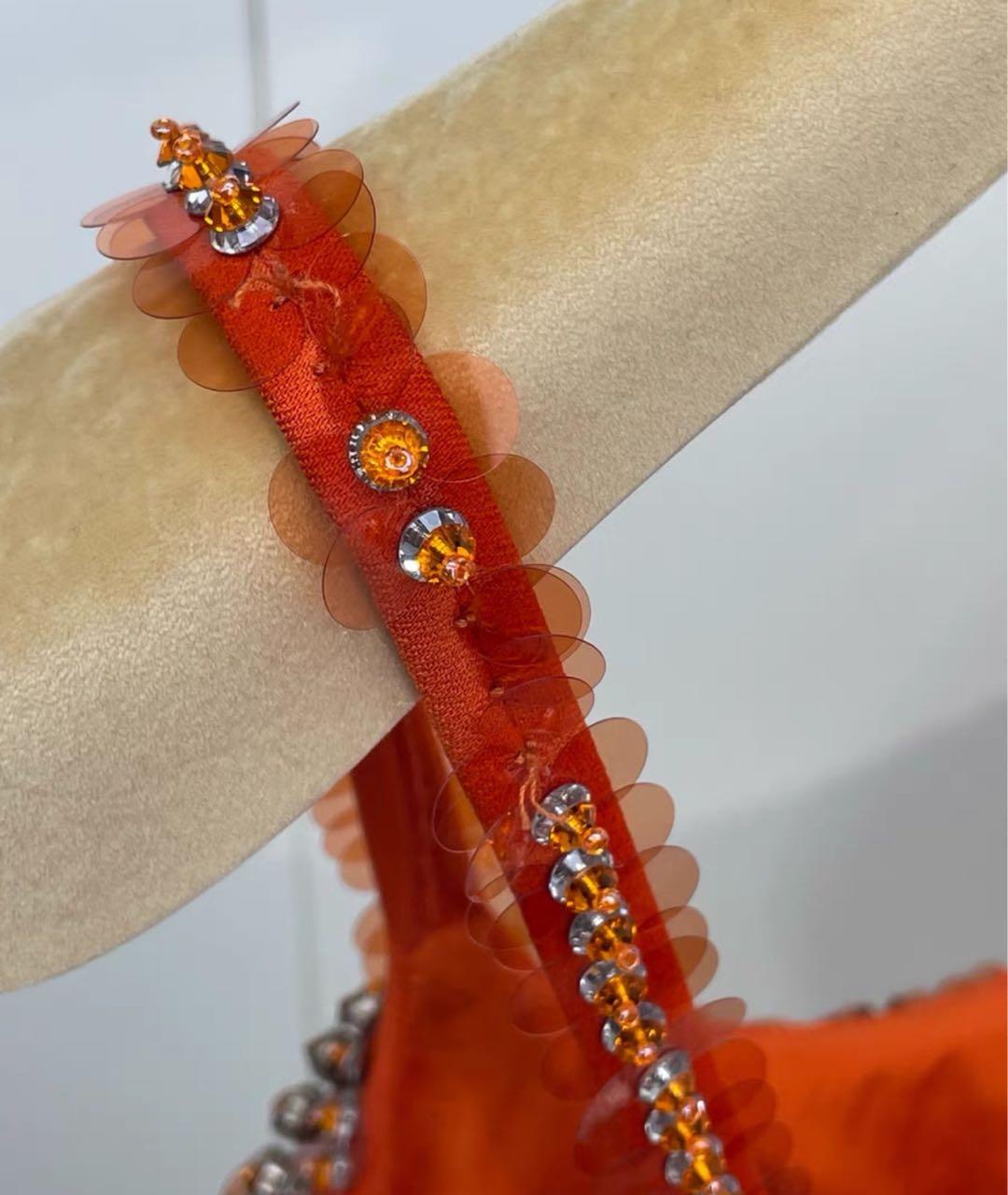 MIU MIU Оранжевое вечернее платье, фото 5