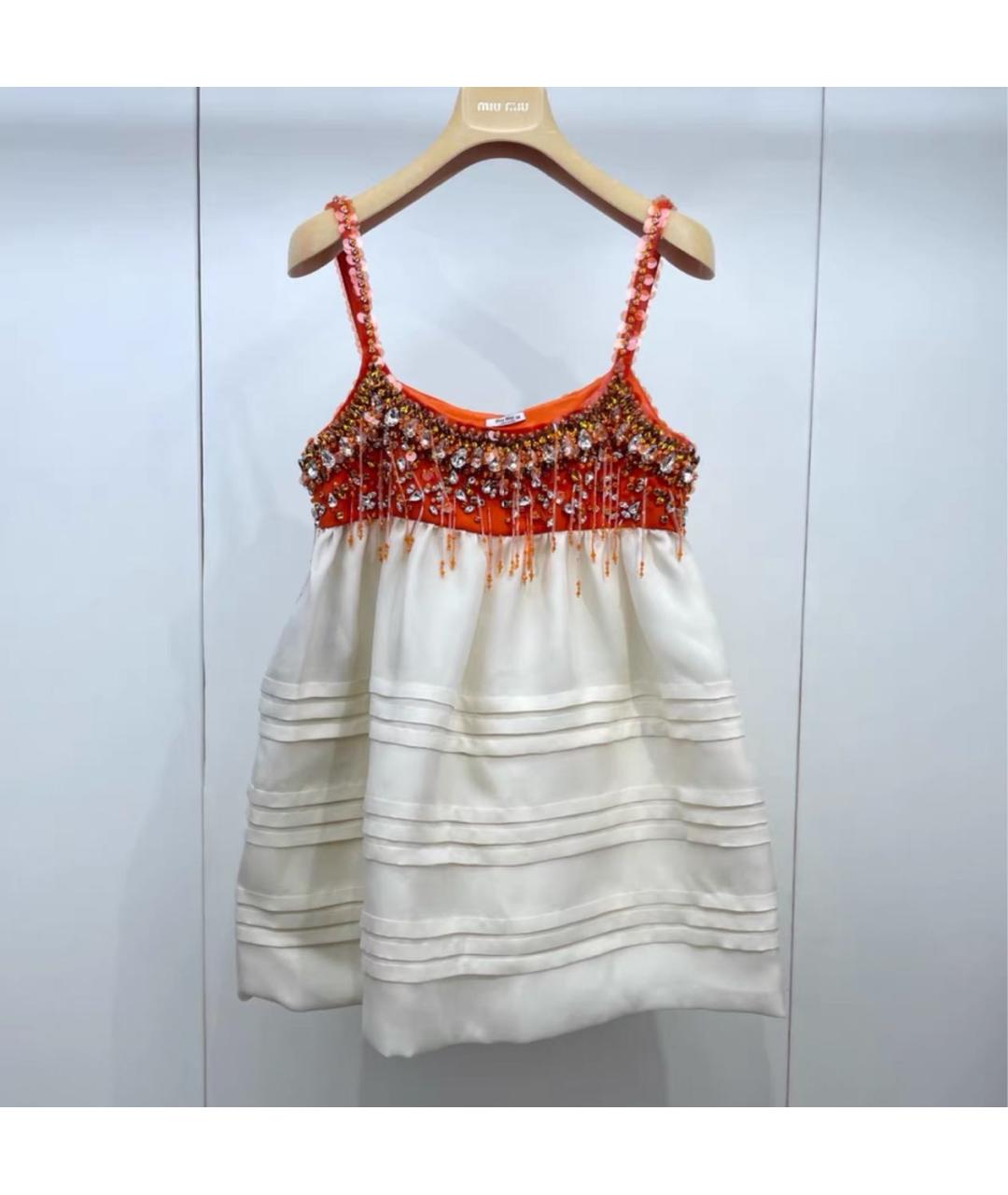 MIU MIU Оранжевое вечернее платье, фото 2