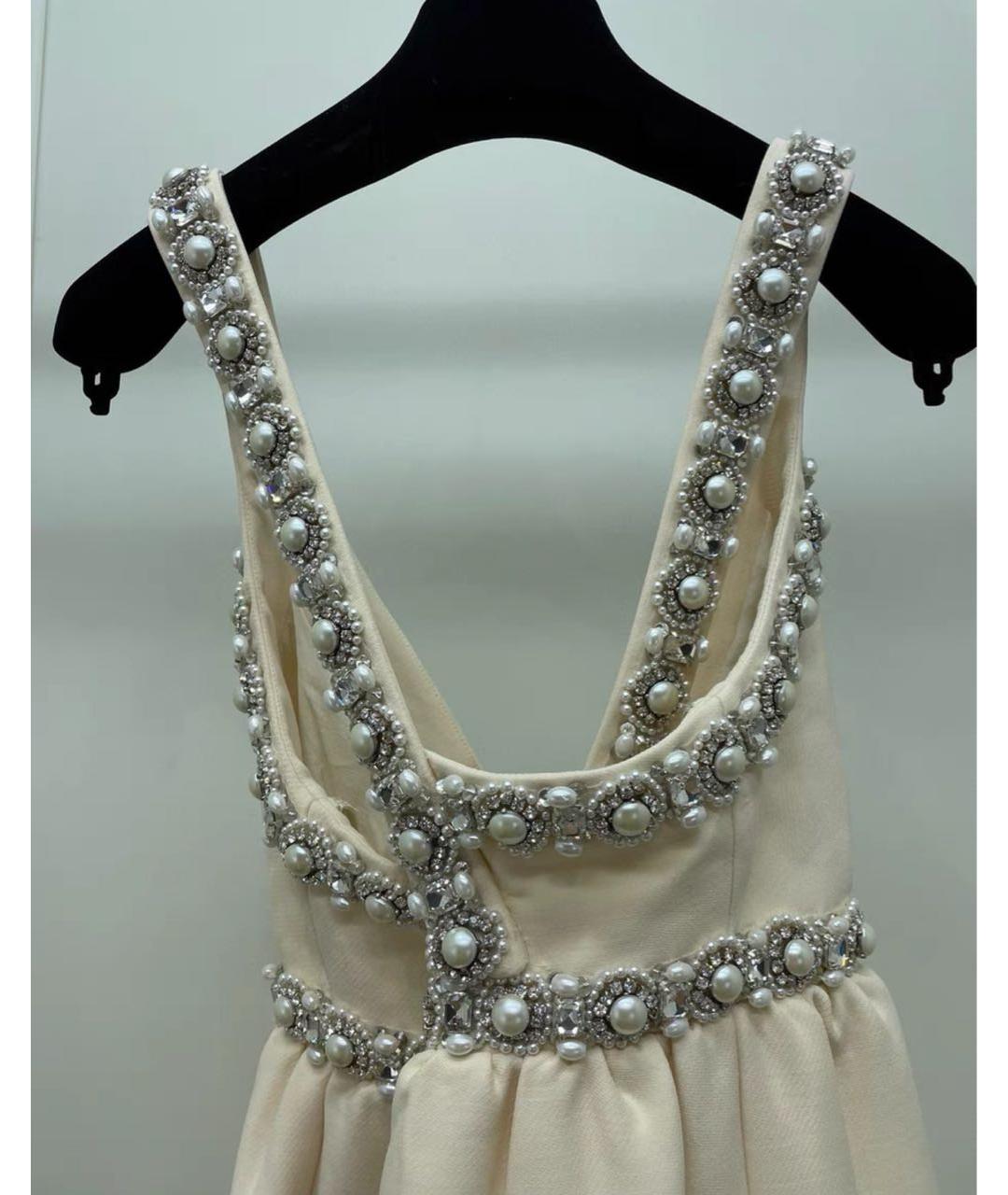 MIU MIU Белое хлопковое вечернее платье, фото 6