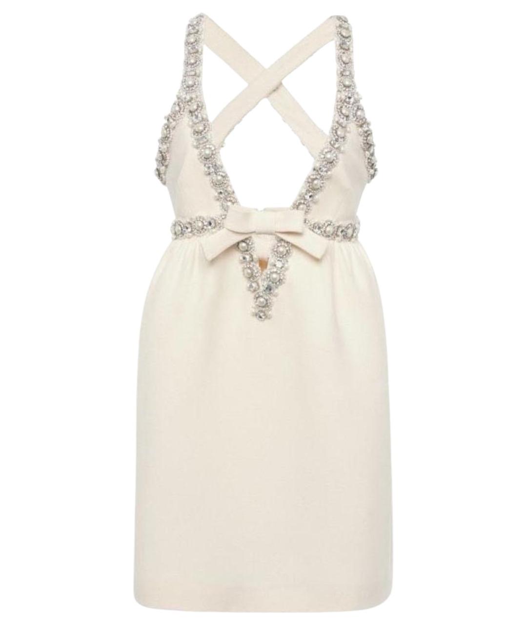 MIU MIU Белое хлопковое вечернее платье, фото 1