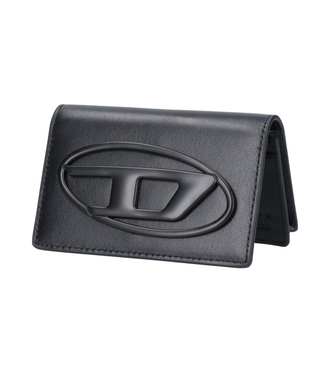DIESEL Черный кожаный кошелек, фото 4