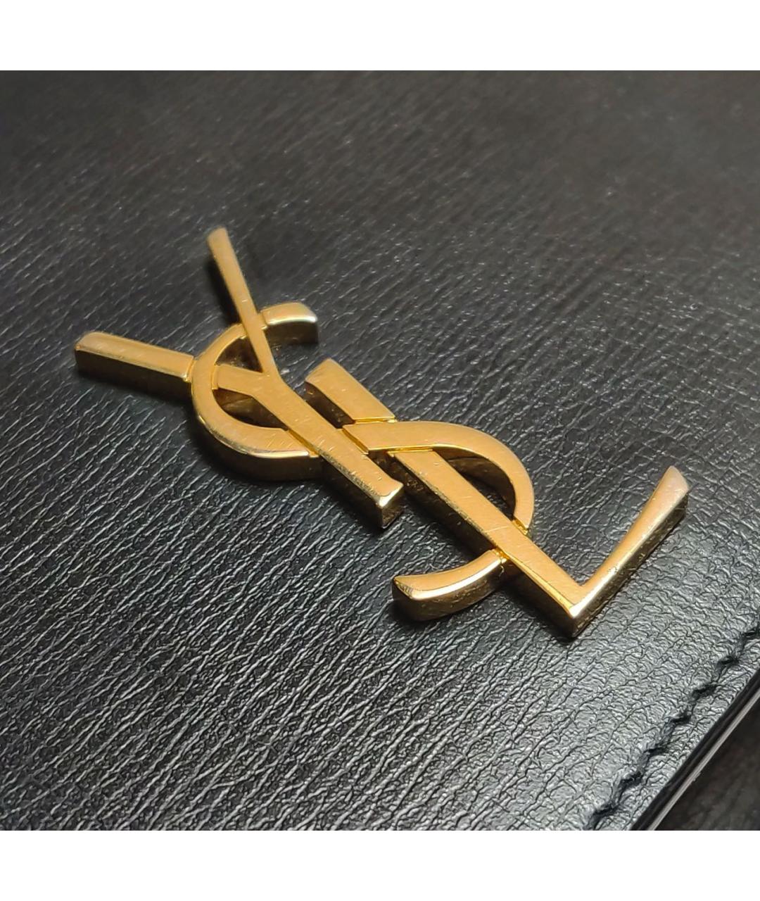 SAINT LAURENT Черная кожаная сумка через плечо, фото 7