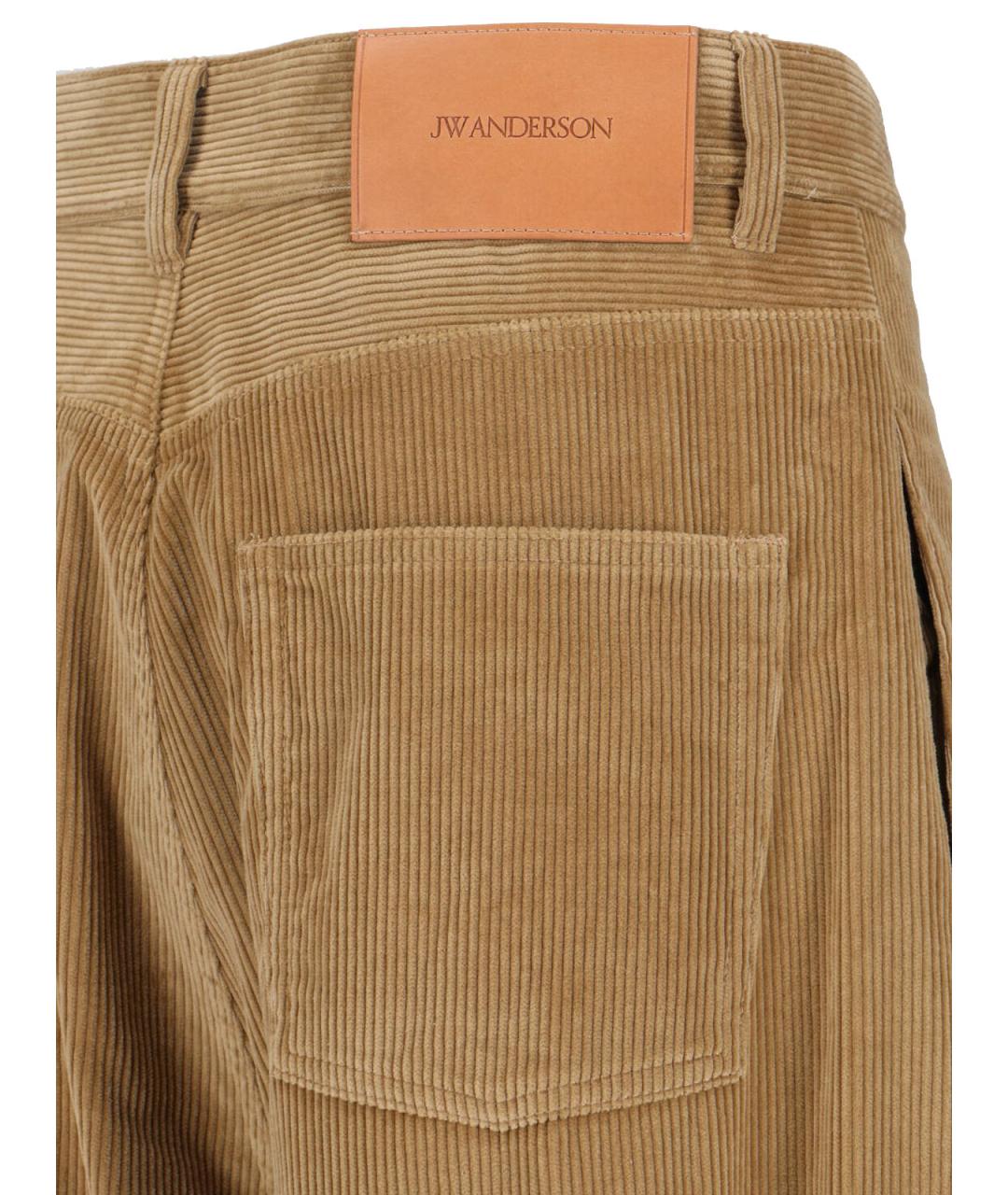 J.W.ANDERSON Коричневые хлопковые повседневные брюки, фото 4