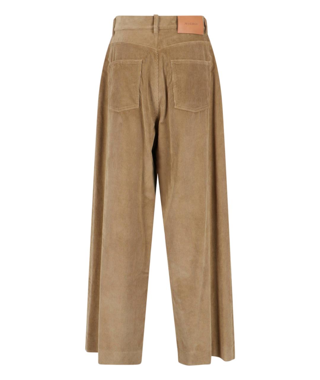 J.W.ANDERSON Коричневые хлопковые повседневные брюки, фото 2