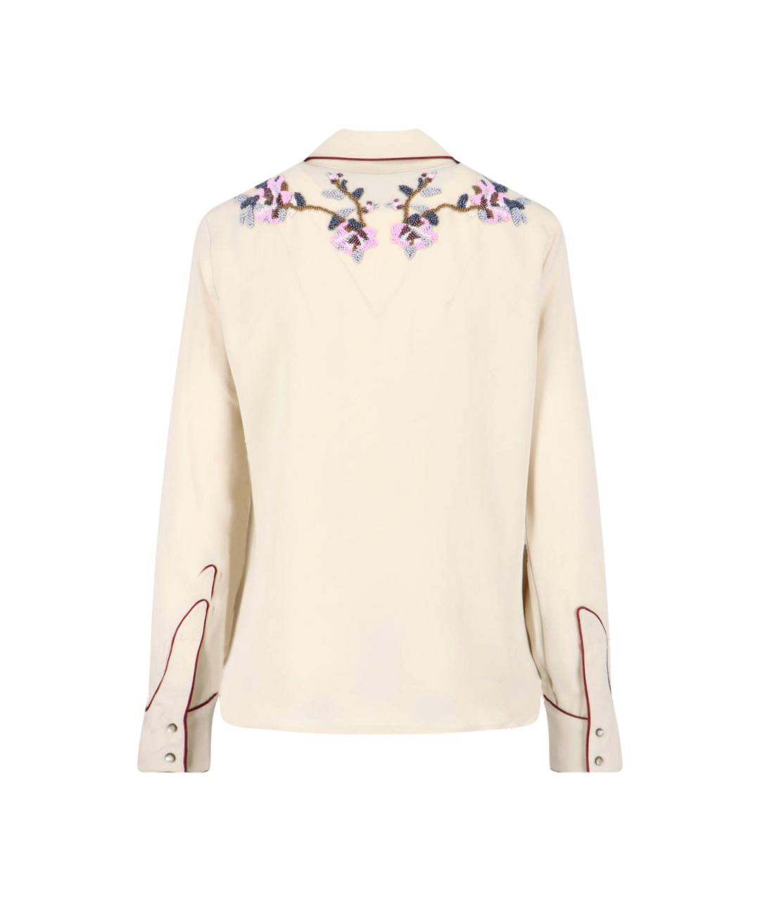 ISABEL MARANT Бежевая вискозная рубашка, фото 2