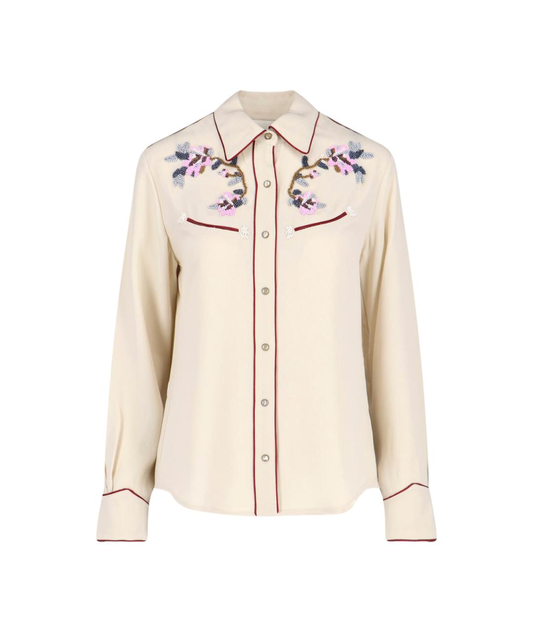 ISABEL MARANT Бежевая вискозная рубашка, фото 1