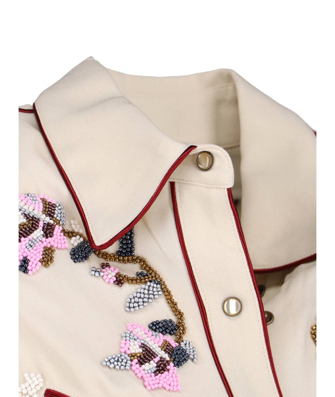 ISABEL MARANT Бежевая вискозная рубашка, фото 5