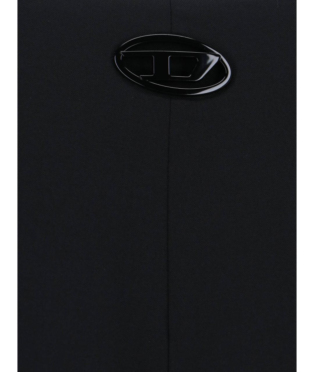 DIESEL Черные полиэстеровые прямые брюки, фото 5